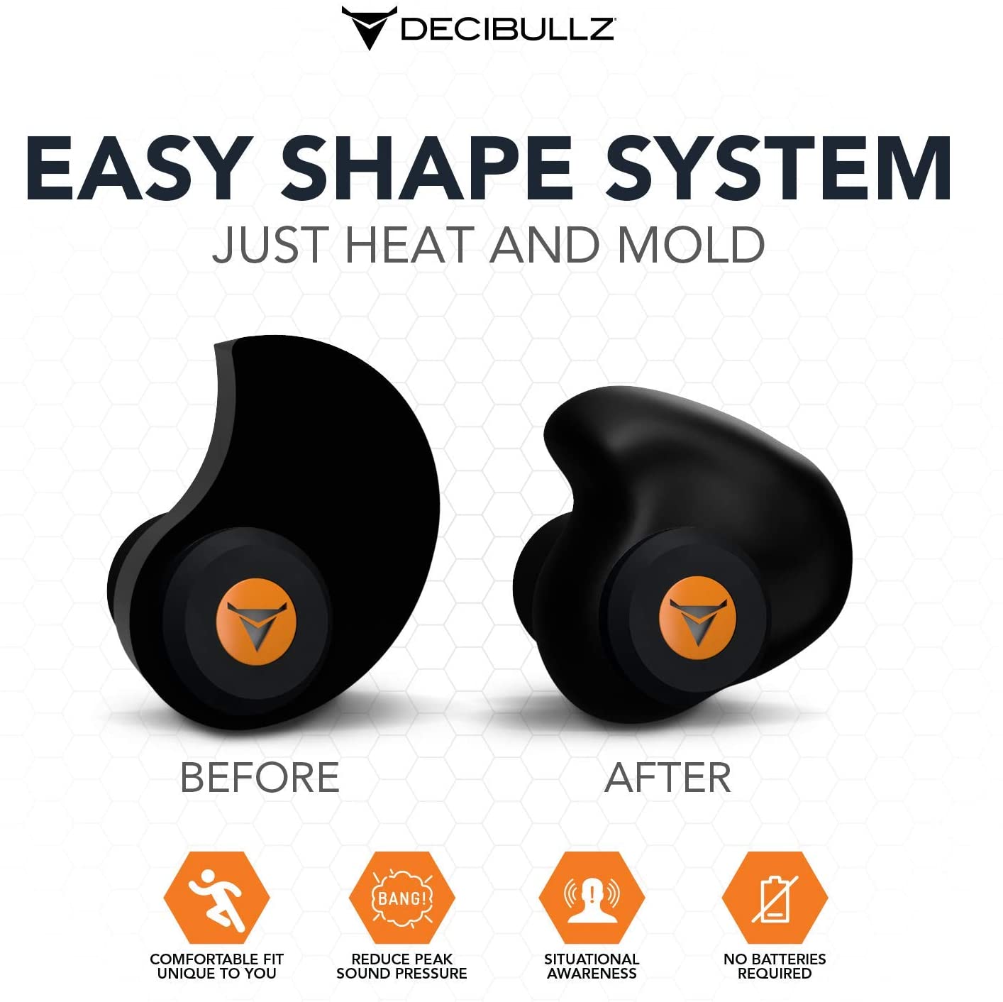Decibullz Custom Molded Percussive Shooting Filter